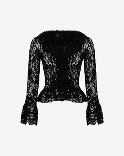Блуза из кружева с фестонами