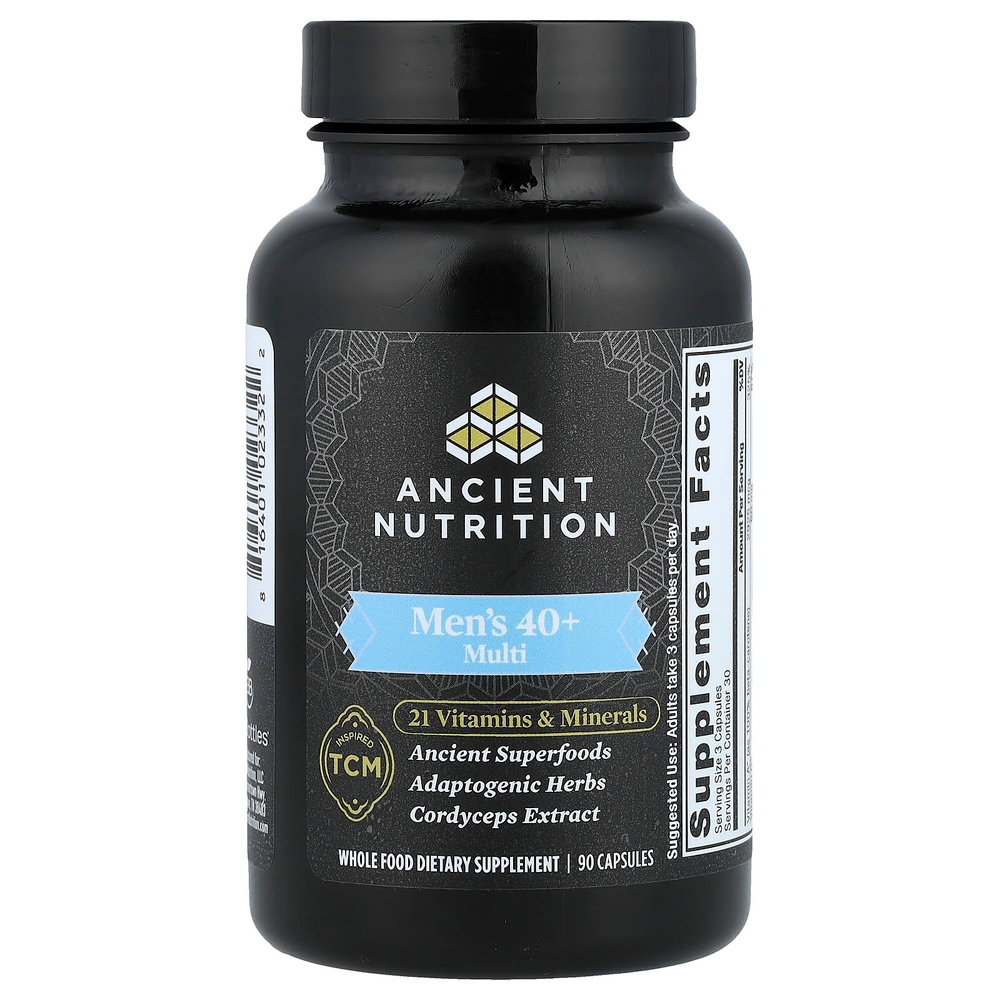 Ancient Nutrition, мультивитамины для мужчин старше 40 лет, 90 капсул