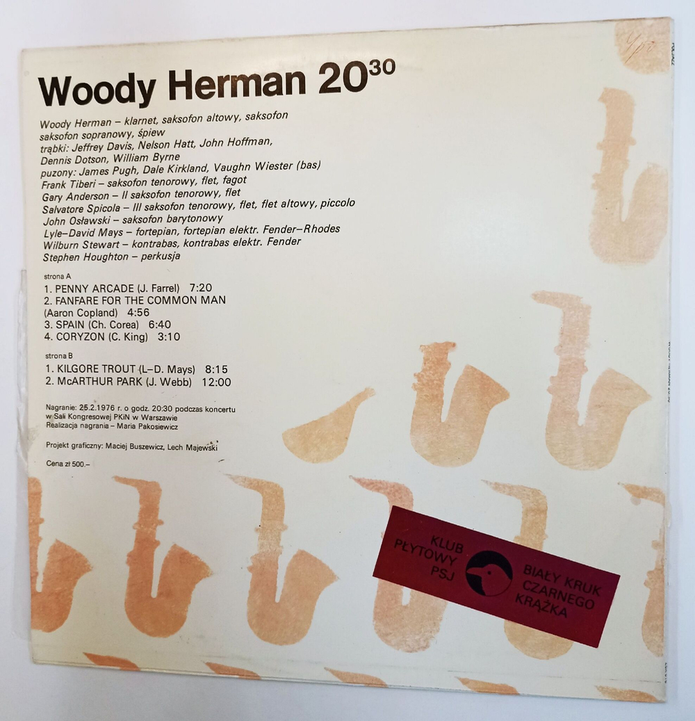 Винтажная виниловая пластинка LP Woody Herman 20 30 (Poland)