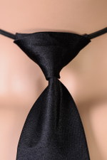 Костюм школьницы: топ, галстук, стринги черно-синий XL