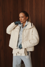 Куртка демисезонная с воротником из трикотажа