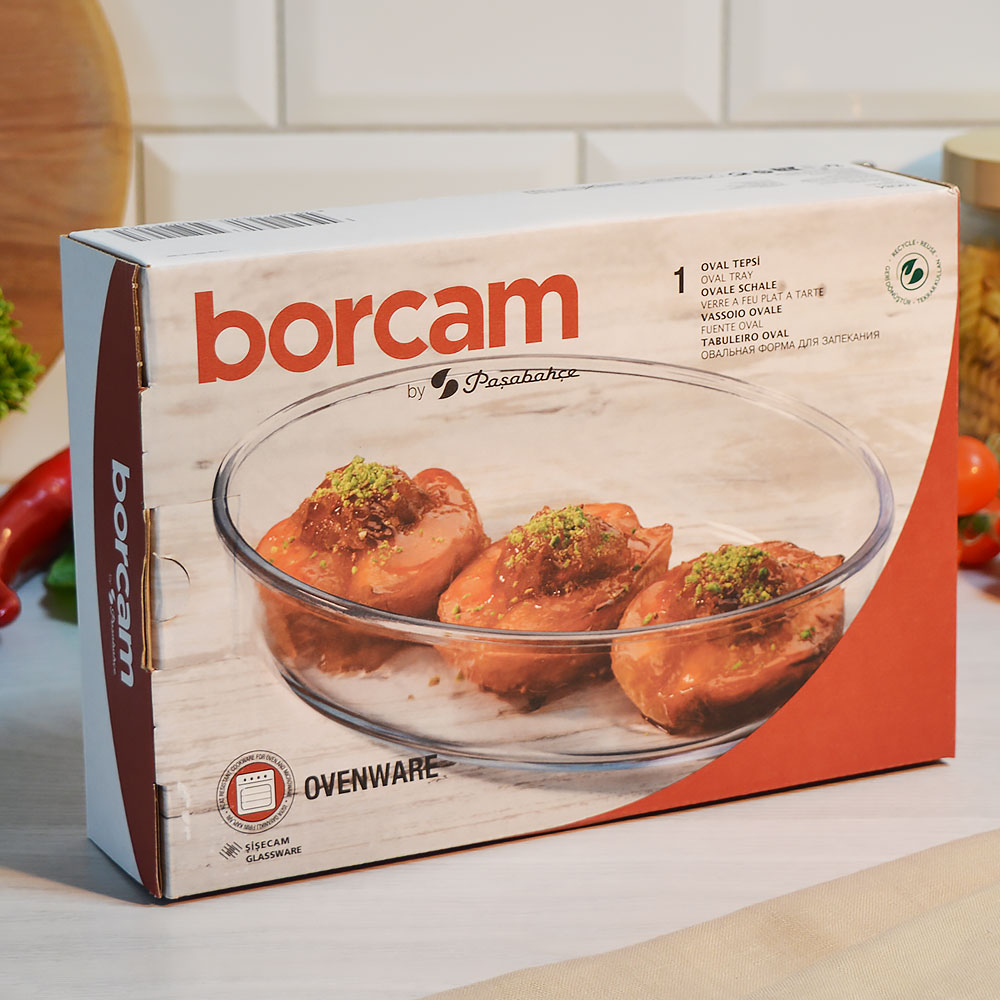 Форма жаропрочная 1,5л овальная 180*260мм "Borcam"