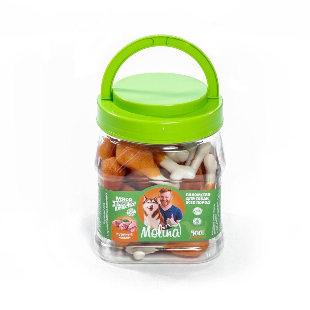 MOLINA, Лакомство для собак, Куриные ножки, 400 г (цена за 1 шт)