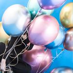 Шар (18"/46 см) Синий, хром 1 шт.