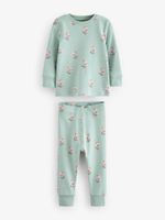 Пижама для девочки Next Q96-762, 3 шт., Голубой, Молочный, Персиковый