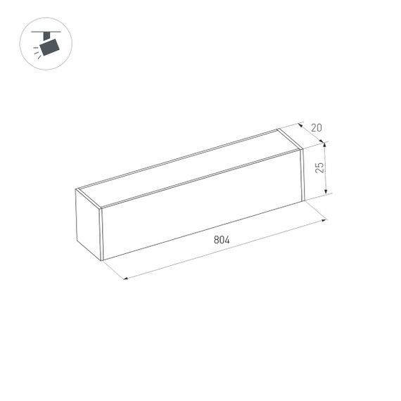 Трековый светодиодный светильник Arlight Mag-Flat-25-L800-24W Warm3000 046337