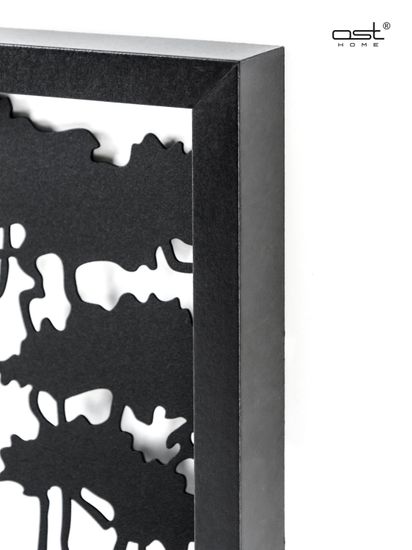 Полки панно с часами "Акация"