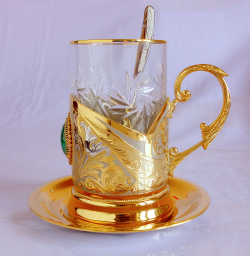 Чайный набор с малахитом