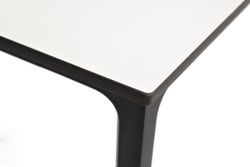 "Малага" обеденный стол из HPL 160х80см, цвет молочный, каркас черный