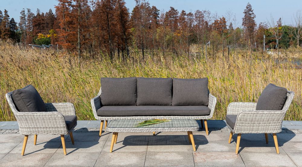 "Прованс" столик журнальный из ротанга, цвет бежевый