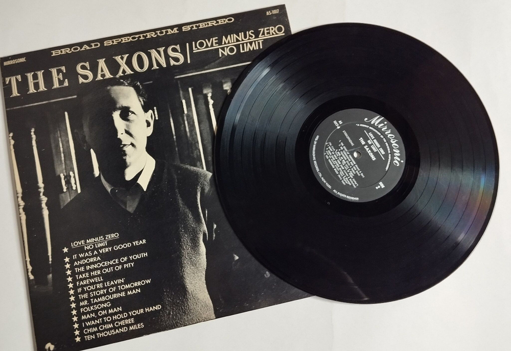 Винтажная виниловая пластинка LP The Saxons Love Minus Zero No Limit (USA 1966)