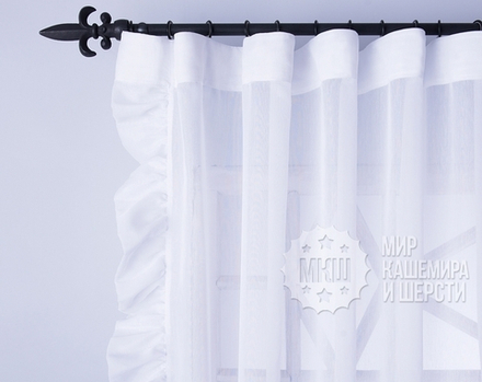 Комплект легких штор: БЭТСИ (арт. BL01-240-01)  - (140х270)х2 см.  - (Возможна высота 250 см.) - белые