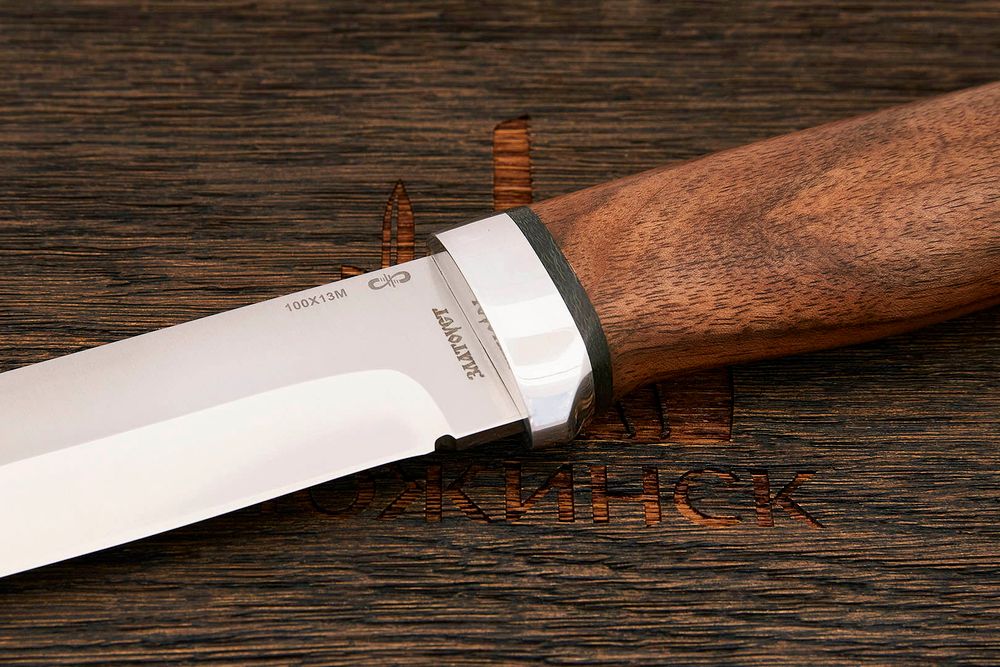 Нож туристический АиР Турист, клинок 138мм, сталь 100Х13М, рукоять орех