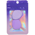 Пуховки-спонжи для макияжа 2шт «ЭФФЕКТО», капли, цвет фиолетовый, 7,5*12см