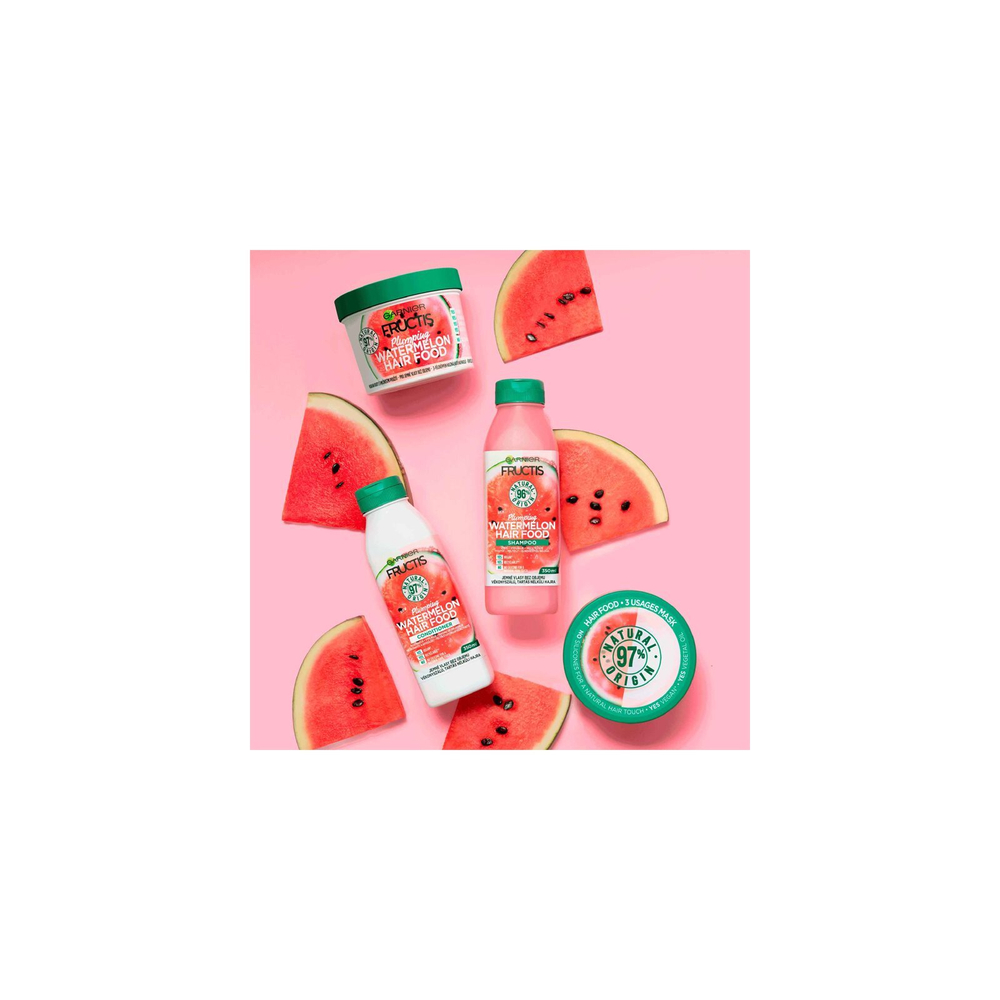 Garnier Fructis Watermelon Hair Food - маска для тонких и нежных волос /   390  ml  / GTIN 3600542389471