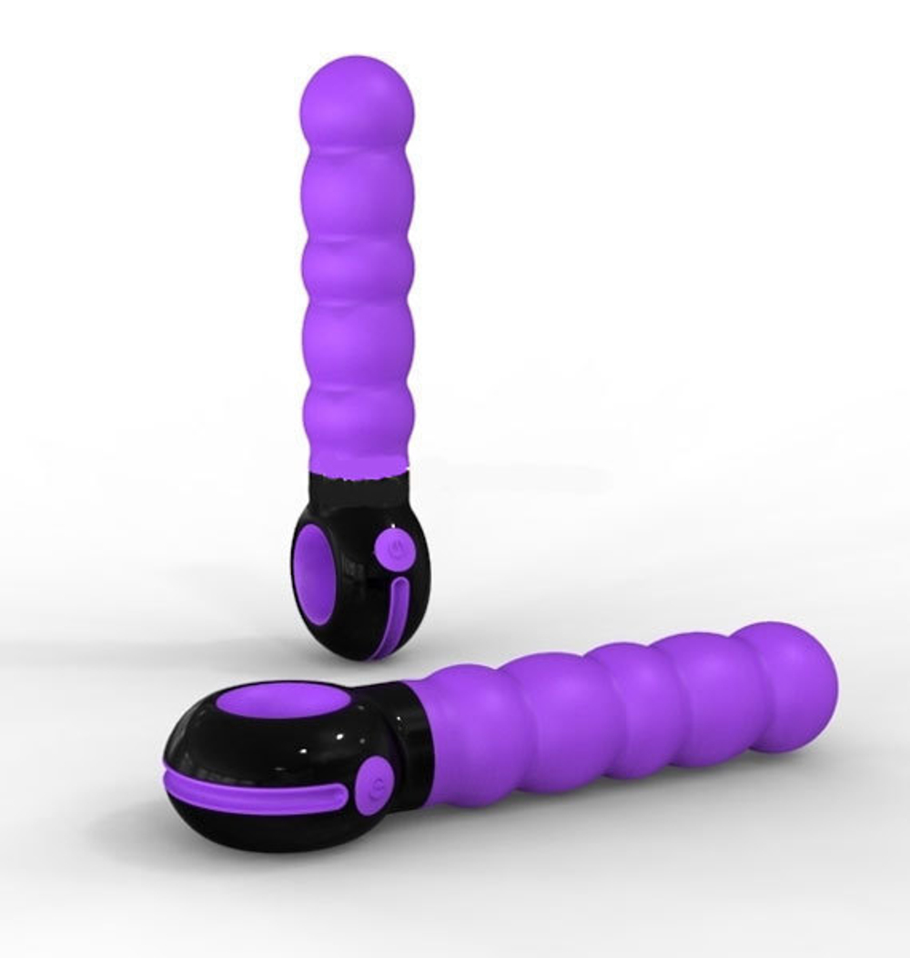 Рифленый вибромассажер Echo, 17,8 см