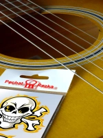 Стикеры - Череп с костями в огне