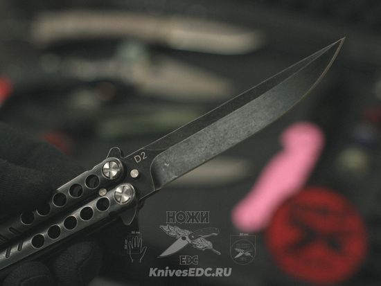 Складной нож бабочка STEELCLAW Секиро-02 c клинком из стали D2, рукоять Stainless Steel