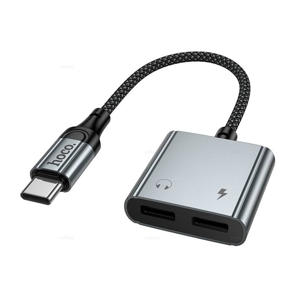 Hoco UPA34A цифровой аудио конвертер Type-C на два Type-C