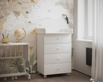 Детский комод Nova 2 в 1 600/4 белый