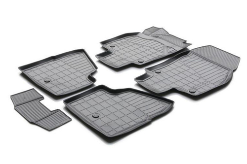Коврики в салон автомобиля Rival для Opel Astra H рестайлинг седан 2006-2011, полиуретан, с крепежом, 5 частей, 14202002