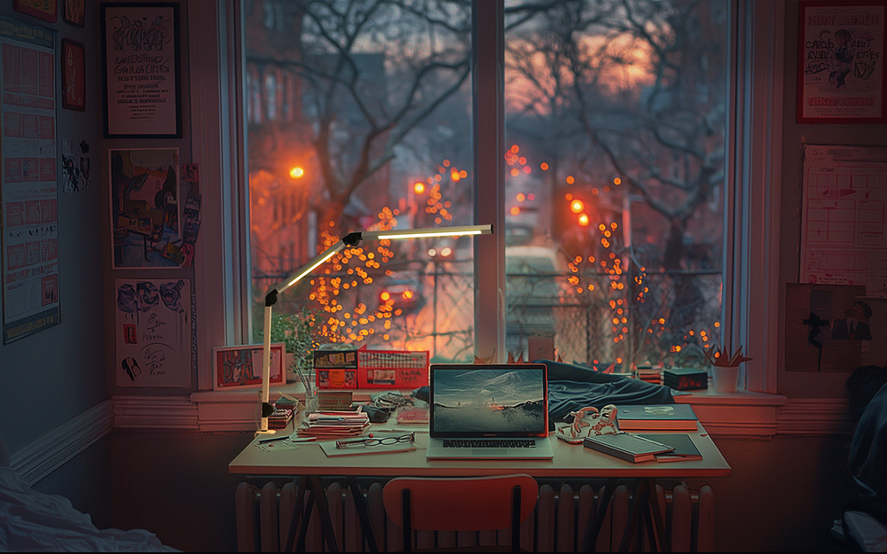 Светильник FRIENDME бестеневой настольный на струбцине светодиодный No.1 черный с двойным источником света. Яркость 1000 lum. 12W.