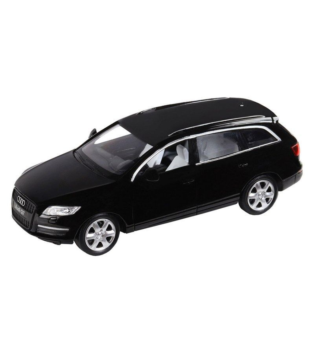 Машина "АВТОПАНОРАМА" Audi Q7, черный, 1/32, свет, звук, инерция, в/к 17,5*13,5*9 см