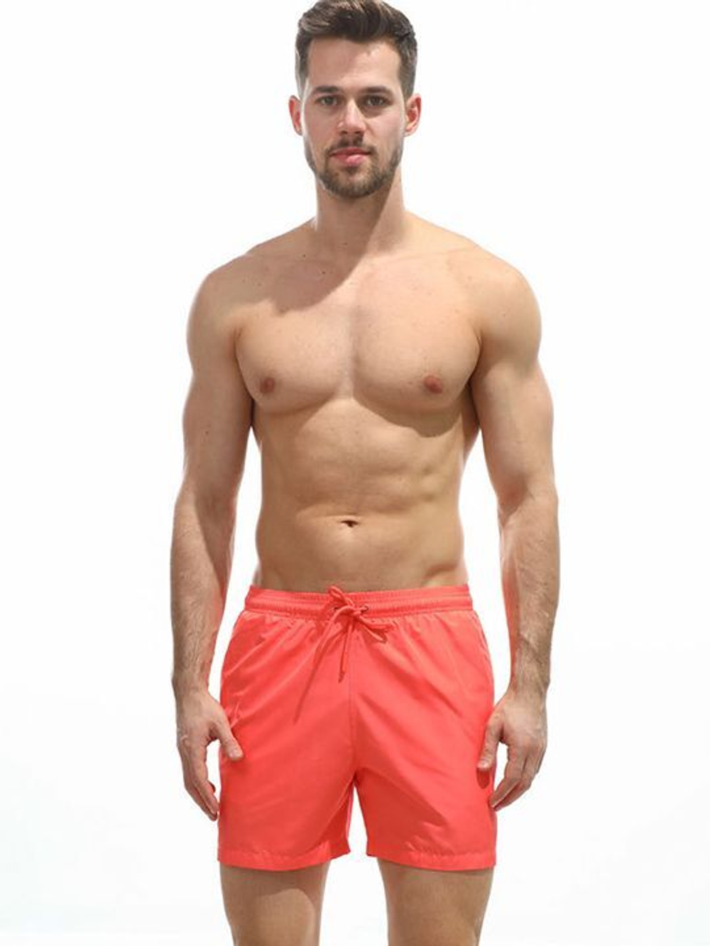 Мужские пляжные шорты из быстросохнущей ткани (Размер: M) (Цвет: оранжевый)