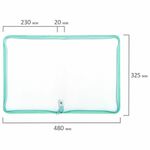 Папка объемная на молнии пластиковая BRAUBERG PASTEL, А4, 330х240 мм, 600 мкм, цвет мятный, 271973