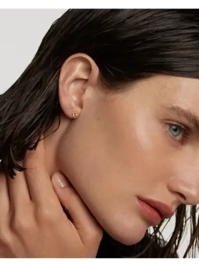 Одиночная серьга Bubble серебро 925 пробы покрытое золотом