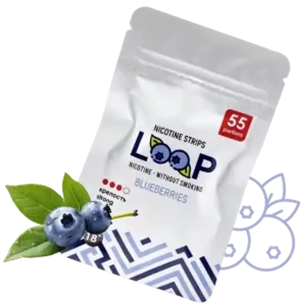 Никотиновые пластинки LOOP BLUEBERRY (12 МГ) - ЧЕРНИКА