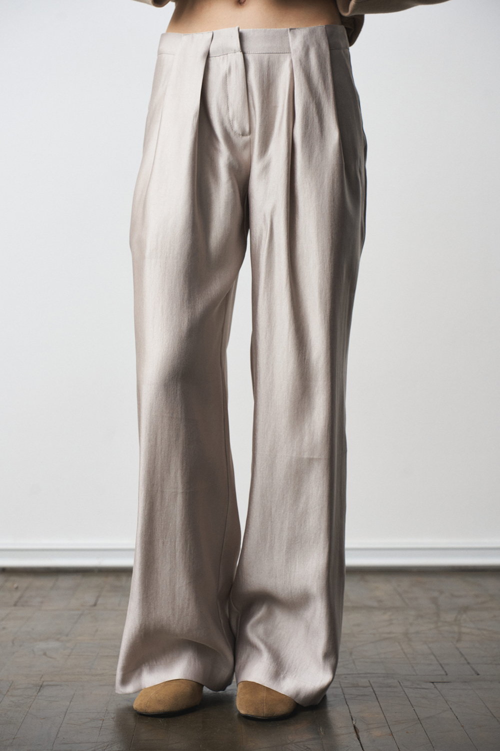 Брюки-палаццо 1299 жемчужный