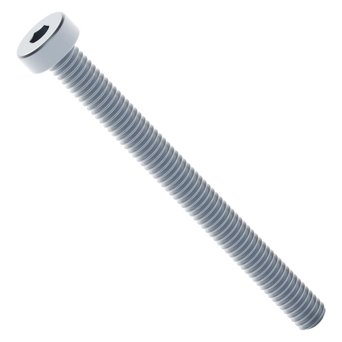 2804 Series Zinc-Plated Steel Low Profile Socket Head Screw (M4 x 0.7mm, 45mm Length) - 25 Pack