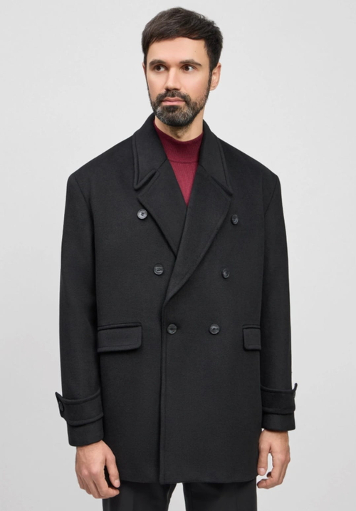 Мужское пальто короткое (черное) С45