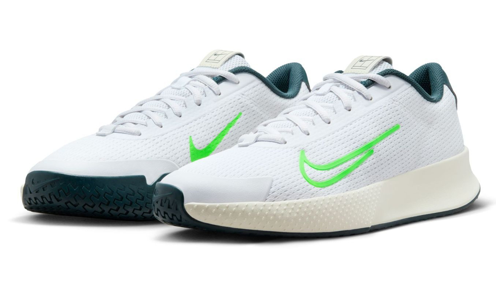 Детские теннисные кроссовки Nike Vapor Lite 2 JR - white/green strike/deep jungle