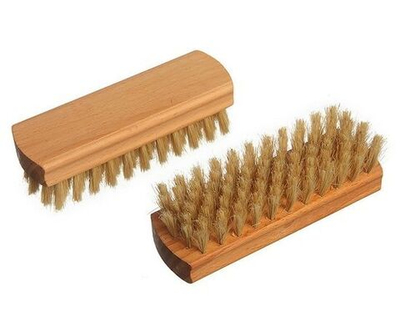 Щетка для обуви 12,5см дерево, нат.светлый волос, 80 пучков, Yozhik