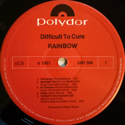 Виниловая пластинка Rainbow - Difficult To Cure LP
