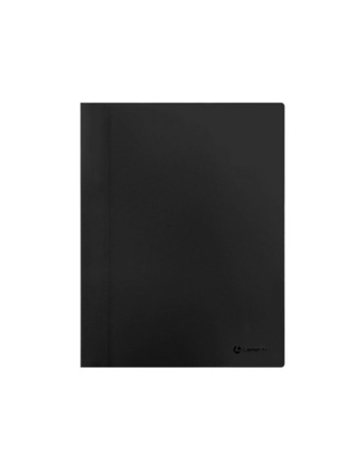 Скоросшиватель пласт. Lamark непрозр.верхний лист, 0,3 мм, вн. карман черный FF0053-BK