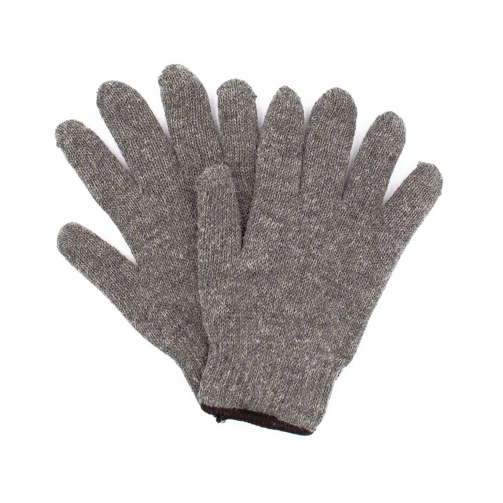 Перчатки ЗИМА  утепленные черные  белые х/б 5-ти нитка