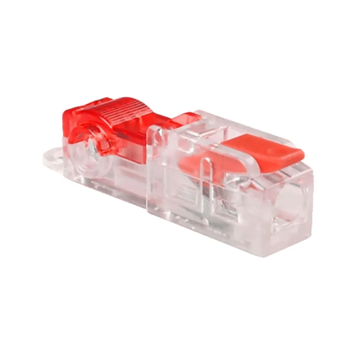 Зажим прокалывающий ответвительный0,75-1 мм2 c ответвительной клеммой LD219 на 1 выход, прозрачный/красный (упаковка 10 шт), STEKKER 49766