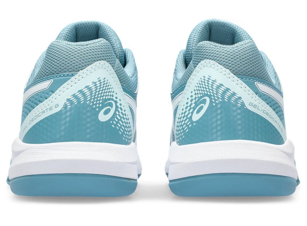 Женские Кроссовки теннисные Asics Gel-Dedicate 8 Indoor - gris blue/white