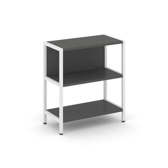 Shelf System Односекционный стеллаж двухярусный SN.STM-211 Антрацит/Металл Белый 810*400*879
