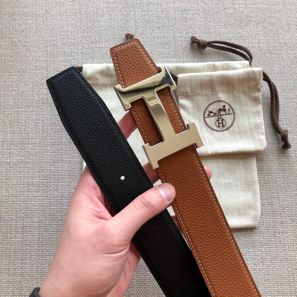 Двухсторонний ремень из телячьей кожи