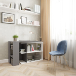 Угловой поворотный стол ДОМУС СТР08 белый/красный (левый), 135х50 см