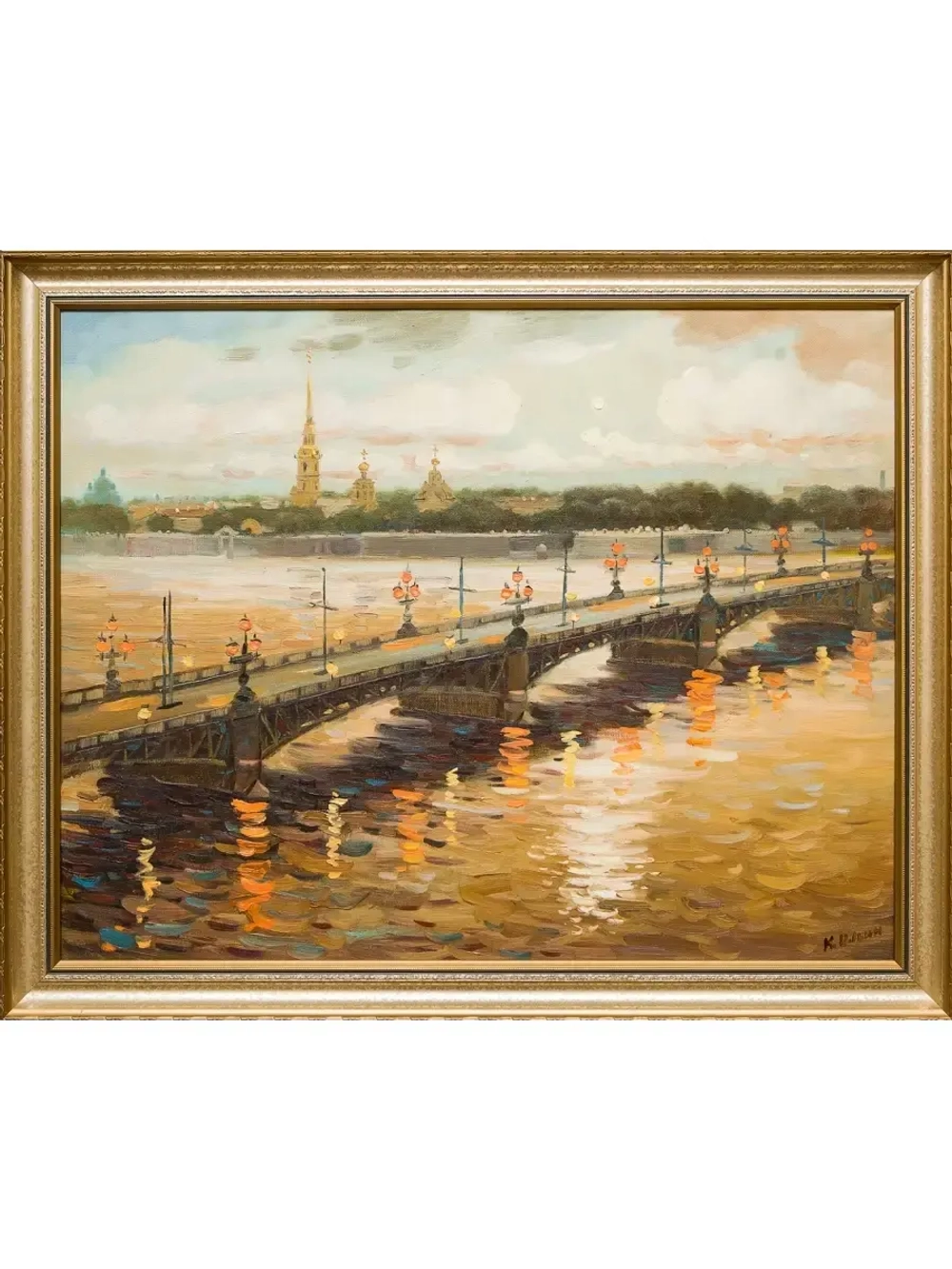 Картина маслом Троицкий мост Ильин