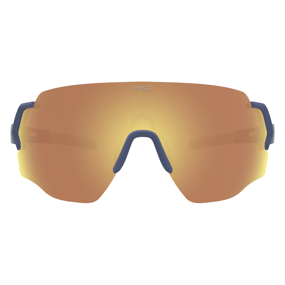 Спортивные очки HILX Savage (L) / Matt Blue Warm Grey / Gold Lens