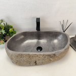 Раковина из речного камня RS63609 (65*36*16) 0124