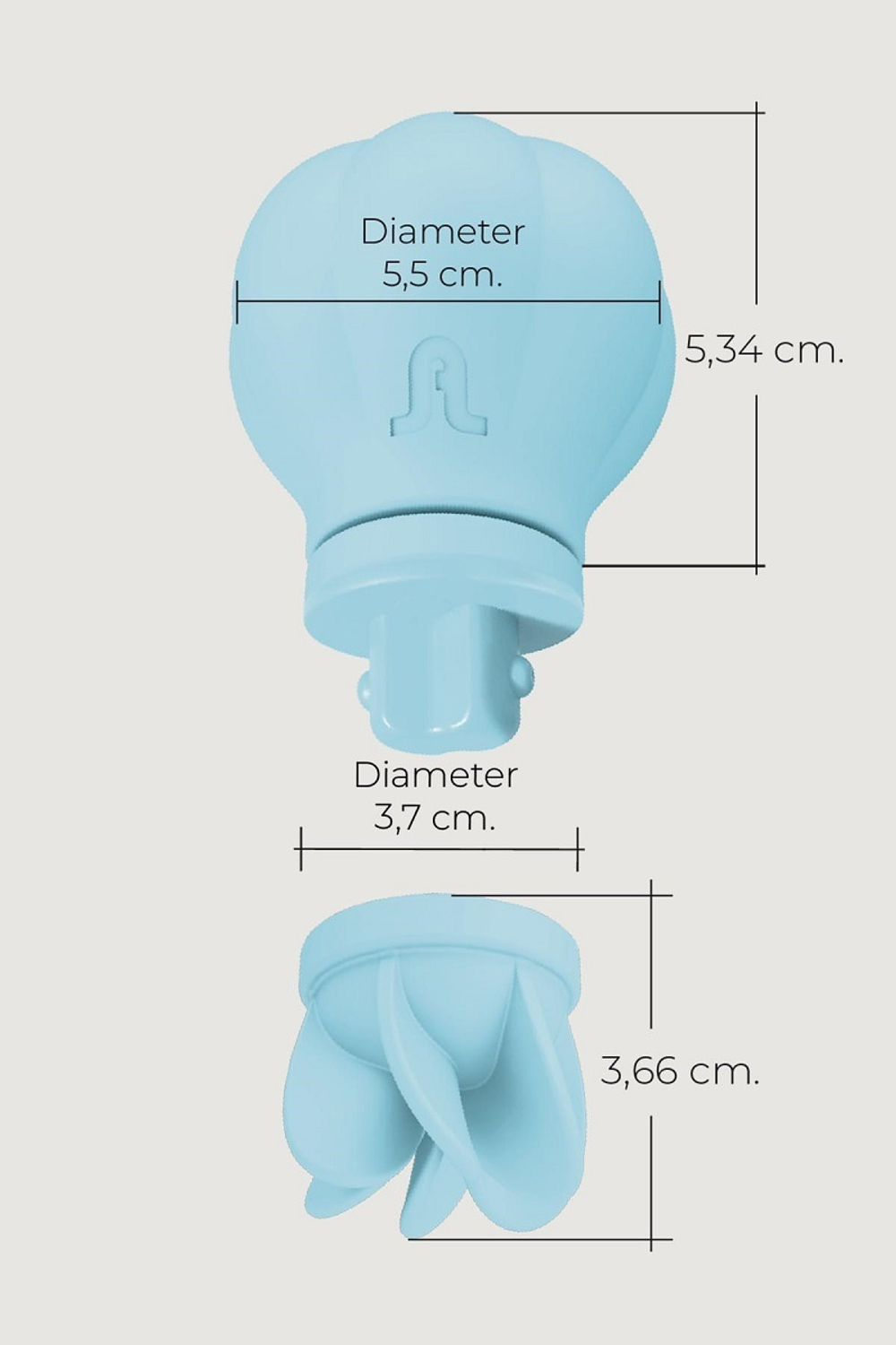 Adrien Lastic Caress Blue - Стимулятор клитора и интимных зон тела с 5 насадками