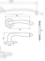 Комплект для двери Фабрика замков FZ SET 02L 100 SN/CP СТ-00001352