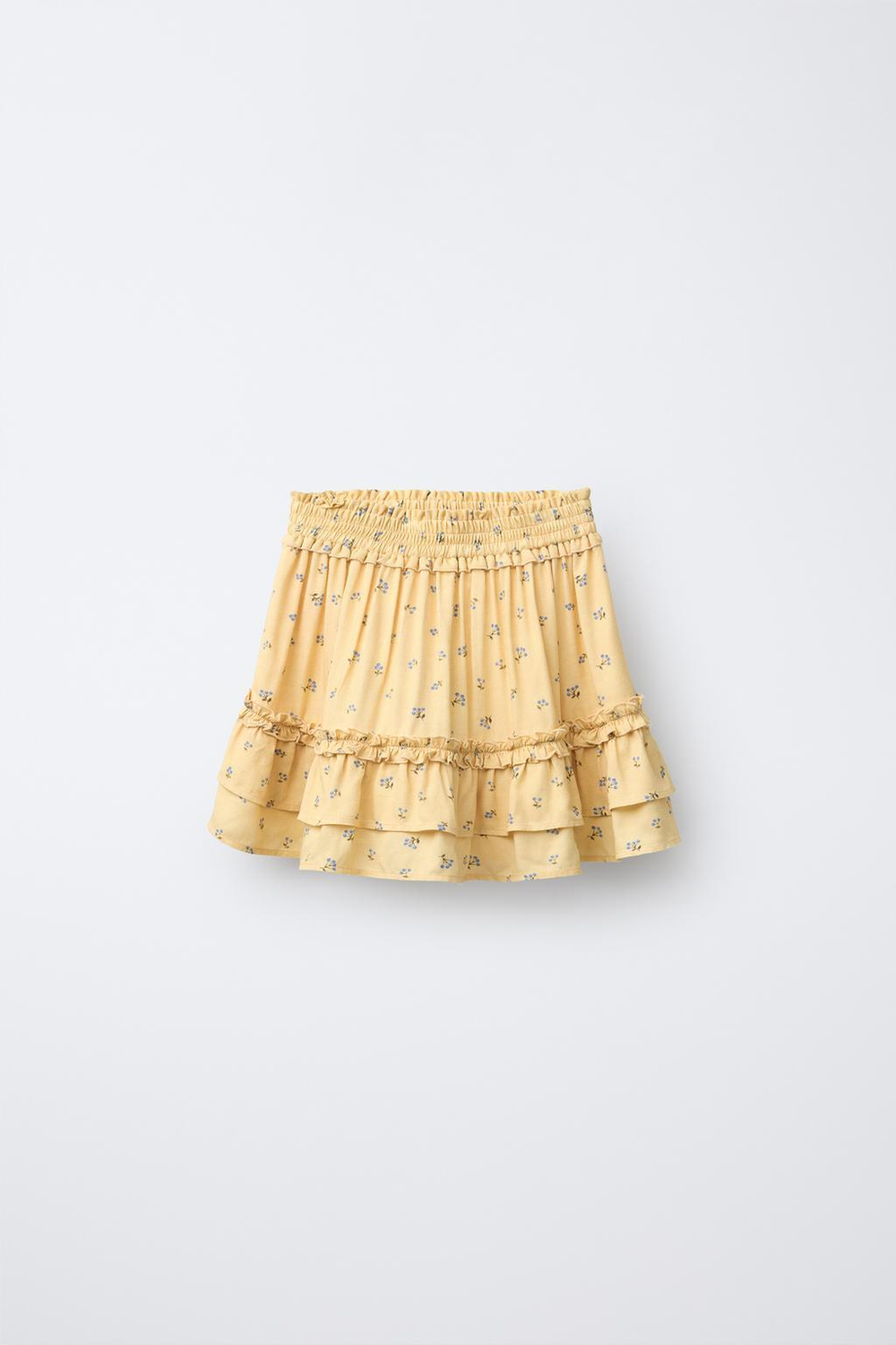ZARA ЮБКА-ШОРТЫ С ПРИНТОМ, ЖЕЛТЫЙ